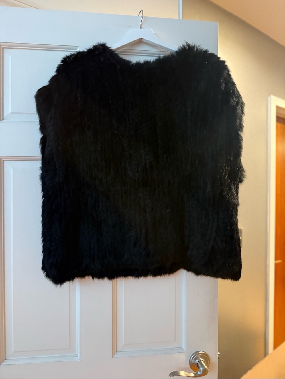 Black Faux Fur Top
